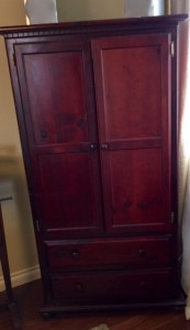 This is the tall cabinet that I will paint